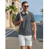 image:imageTACVASEN Mens Pocket TShirts Cotton Short Sleeve Tshirts Soft Crew Neck Lightweight Casual Basic Plain Summer TeesDark Grey Heather