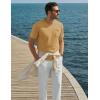 image:imageTACVASEN Mens Pocket TShirts Cotton Short Sleeve Tshirts Soft Crew Neck Lightweight Casual Basic Plain Summer TeesEarthy Yellow Heather