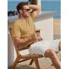 image:imageTACVASEN Mens Pocket TShirts Cotton Short Sleeve Tshirts Soft Crew Neck Lightweight Casual Basic Plain Summer TeesEarthy Yellow Heather