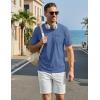 image:imageTACVASEN Mens Pocket TShirts Cotton Short Sleeve Tshirts Soft Crew Neck Lightweight Casual Basic Plain Summer TeesGrey Blue Heather