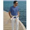 image:imageTACVASEN Mens Pocket TShirts Cotton Short Sleeve Tshirts Soft Crew Neck Lightweight Casual Basic Plain Summer TeesGrey Blue Heather