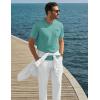 image:imageTACVASEN Mens Pocket TShirts Cotton Short Sleeve Tshirts Soft Crew Neck Lightweight Casual Basic Plain Summer TeesGrey Green
