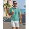 image:imageTACVASEN Mens Pocket TShirts Cotton Short Sleeve Tshirts Soft Crew Neck Lightweight Casual Basic Plain Summer TeesGrey Green