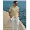 image:imageTACVASEN Mens Pocket TShirts Cotton Short Sleeve Tshirts Soft Crew Neck Lightweight Casual Basic Plain Summer TeesKhaki