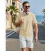 image:imageTACVASEN Mens Pocket TShirts Cotton Short Sleeve Tshirts Soft Crew Neck Lightweight Casual Basic Plain Summer TeesLight Apricot