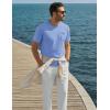 image:imageTACVASEN Mens Pocket TShirts Cotton Short Sleeve Tshirts Soft Crew Neck Lightweight Casual Basic Plain Summer TeesLight Blue Heather