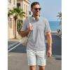 image:imageTACVASEN Mens Pocket TShirts Cotton Short Sleeve Tshirts Soft Crew Neck Lightweight Casual Basic Plain Summer TeesLight Grey Heather