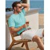 image:imageTACVASEN Mens Pocket TShirts Cotton Short Sleeve Tshirts Soft Crew Neck Lightweight Casual Basic Plain Summer TeesLight Lake Blue