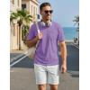 image:imageTACVASEN Mens Pocket TShirts Cotton Short Sleeve Tshirts Soft Crew Neck Lightweight Casual Basic Plain Summer TeesLight Purple