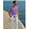 image:imageTACVASEN Mens Pocket TShirts Cotton Short Sleeve Tshirts Soft Crew Neck Lightweight Casual Basic Plain Summer TeesLight Purple