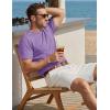 image:imageTACVASEN Mens Pocket TShirts Cotton Short Sleeve Tshirts Soft Crew Neck Lightweight Casual Basic Plain Summer TeesLight Purple
