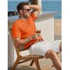 image:imageTACVASEN Mens Pocket TShirts Cotton Short Sleeve Tshirts Soft Crew Neck Lightweight Casual Basic Plain Summer TeesOrange