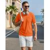image:imageTACVASEN Mens Pocket TShirts Cotton Short Sleeve Tshirts Soft Crew Neck Lightweight Casual Basic Plain Summer TeesOrange