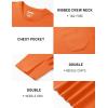 image:imageTACVASEN Mens Pocket TShirts Cotton Short Sleeve Tshirts Soft Crew Neck Lightweight Casual Basic Plain Summer TeesOrange