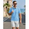 image:imageTACVASEN Mens Pocket TShirts Cotton Short Sleeve Tshirts Soft Crew Neck Lightweight Casual Basic Plain Summer TeesWaterfall Blue