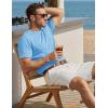 image:imageTACVASEN Mens Pocket TShirts Cotton Short Sleeve Tshirts Soft Crew Neck Lightweight Casual Basic Plain Summer TeesWaterfall Blue