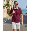 image:imageTACVASEN Mens Pocket TShirts Cotton Short Sleeve Tshirts Soft Crew Neck Lightweight Casual Basic Plain Summer TeesWine Red