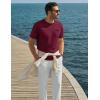 image:imageTACVASEN Mens Pocket TShirts Cotton Short Sleeve Tshirts Soft Crew Neck Lightweight Casual Basic Plain Summer TeesWine Red