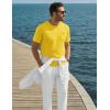 image:imageTACVASEN Mens Pocket TShirts Cotton Short Sleeve Tshirts Soft Crew Neck Lightweight Casual Basic Plain Summer TeesYellow