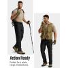 image:imageTACVASEN Mens Tactical Pants Water Resistant Ripstop Cargo Work Pants Lightweight Hiking EDC Outdoor with Pockets01 Black