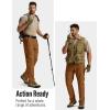 image:imageTACVASEN Mens Tactical Pants Water Resistant Ripstop Cargo Work Pants Lightweight Hiking EDC Outdoor with Pockets07 Amber Brown