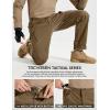 image:imageTACVASEN Mens Tactical Pants Waterproof Hiking Work Pants for Men Construction Stretch Cargo Trousers 9 PocketsBrown