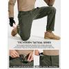image:imageTACVASEN Mens Tactical Pants Waterproof Hiking Work Pants for Men Construction Stretch Cargo Trousers 9 PocketsGreen