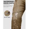 image:imageTACVASEN Mens Tactical Pants Waterproof Hiking Work Pants for Men Construction Stretch Cargo Trousers 9 PocketsKhaki