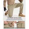 image:imageTACVASEN Mens Tactical Pants Waterproof Hiking Work Pants for Men Construction Stretch Cargo Trousers 9 PocketsLight Khaki