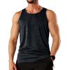 image:imageTACVASEN Mens Tank Tops Quick Dry Sleeveless Workout Muscle Shirt Athletic Bodybuilding Gym Performance Tee Shirts01 Black