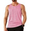 image:imageTACVASEN Mens Tank Tops Quick Dry Sleeveless Workout Muscle Shirt Athletic Bodybuilding Gym Performance Tee Shirts03 Pink