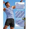 image:imageTACVASEN Mens Tank Tops Quick Dry Sleeveless Workout Muscle Shirt Athletic Bodybuilding Gym Performance Tee Shirts04 Light Blue