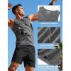 image:imageTACVASEN Mens Tank Tops Quick Dry Sleeveless Workout Muscle Shirt Athletic Bodybuilding Gym Performance Tee Shirts05 Dark Grey
