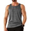 image:imageTACVASEN Mens Tank Tops Quick Dry Sleeveless Workout Muscle Shirt Athletic Bodybuilding Gym Performance Tee Shirts05 Dark Grey