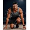 image:imageTACVASEN Mens Tank Tops Quick Dry Sleeveless Workout Muscle Shirt Athletic Bodybuilding Gym Performance Tee Shirts05 Dark Grey
