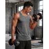 image:imageTACVASEN Mens Tank Tops Quick Dry Sleeveless Workout Muscle Shirt Athletic Bodybuilding Gym Performance Tee Shirts05 Dark Grey