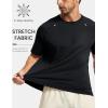 image:imageTACVASEN Mens Workout Shirts Athletic Dry Fit Mesh Short Sleeve Shirts Moisture Wicking Running Performance Gym Tee01 Black