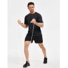 image:imageTACVASEN Mens Workout Shirts Athletic Dry Fit Mesh Short Sleeve Shirts Moisture Wicking Running Performance Gym Tee01 Black