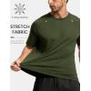image:imageTACVASEN Mens Workout Shirts Athletic Dry Fit Mesh Short Sleeve Shirts Moisture Wicking Running Performance Gym Tee03 Army Green