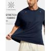 image:imageTACVASEN Mens Workout Shirts Athletic Dry Fit Mesh Short Sleeve Shirts Moisture Wicking Running Performance Gym Tee04 Navy