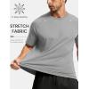 image:imageTACVASEN Mens Workout Shirts Athletic Dry Fit Mesh Short Sleeve Shirts Moisture Wicking Running Performance Gym Tee05 Light Grey
