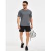 image:imageTACVASEN Mens Workout Shirts Athletic Dry Fit Mesh Short Sleeve Shirts Moisture Wicking Running Performance Gym Tee06 Medium Grey