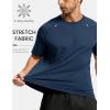 image:imageTACVASEN Mens Workout Shirts Athletic Dry Fit Mesh Short Sleeve Shirts Moisture Wicking Running Performance Gym Tee07 Blue Grey