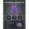 image:imageTACVASEN Tank Top for Men Moisture Wicking Cotton Sleeveless Shirts Muscle Gym Workout Causal Summer Tank TopsPurple