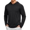 image:imageTACVASEN Mens Long Sleeve Active TShirts UPF 50 Hoodies Sun Protection Shirt Lightweight Quick Dry Rash Guards01 Black