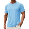 image:imageTACVASEN Mens Workout Shirts Athletic Dry Fit Mesh Short Sleeve Shirts Moisture Wicking Running Performance Gym Tee13 Light Sky Blue