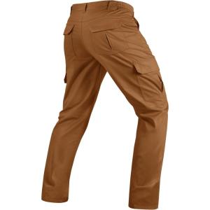 image:imageTACVASEN Mens Tactical Pants Water Resistant Ripstop Cargo Work Pants Lightweight Hiking EDC Outdoor with Pockets07 Amber Brown