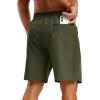 image:imageTACVASEN Mens Athletic Workout Shorts with Zipper Pockets 7 Quick Dry Gym Running Shorts Summer Casual HikingArmy Green