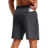 image:imageTACVASEN Mens Athletic Workout Shorts with Zipper Pockets 7 Quick Dry Gym Running Shorts Summer Casual HikingDark Grey