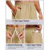 image:imageTACVASEN Mens Athletic Workout Shorts with Zipper Pockets 7 Quick Dry Gym Running Shorts Summer Casual HikingKhaki